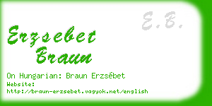 erzsebet braun business card